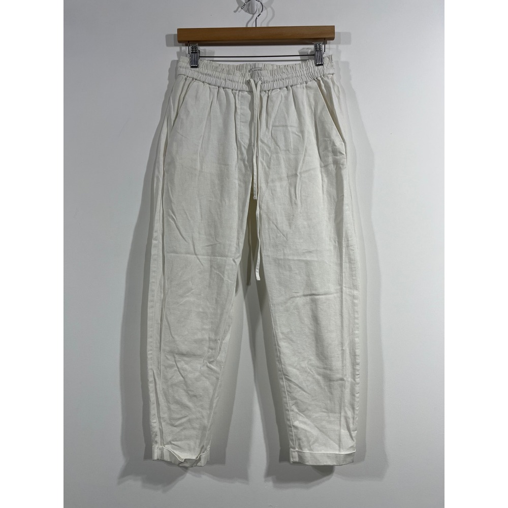 J.Crew Coastal Fisherman Granola Linen Blend Seaside Pants Drawstring Womens 2